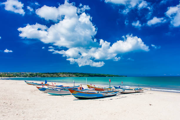boats on Jimbaran Beach