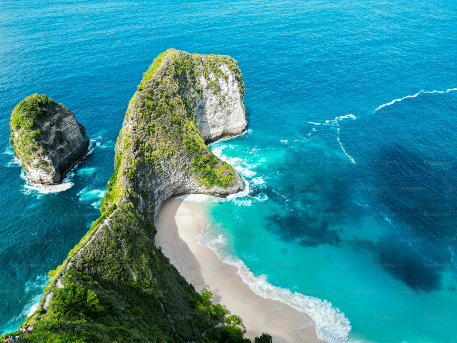 landscape of the island of Nusa Penida