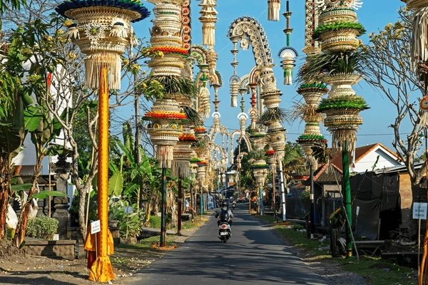 decorated streets of Bali